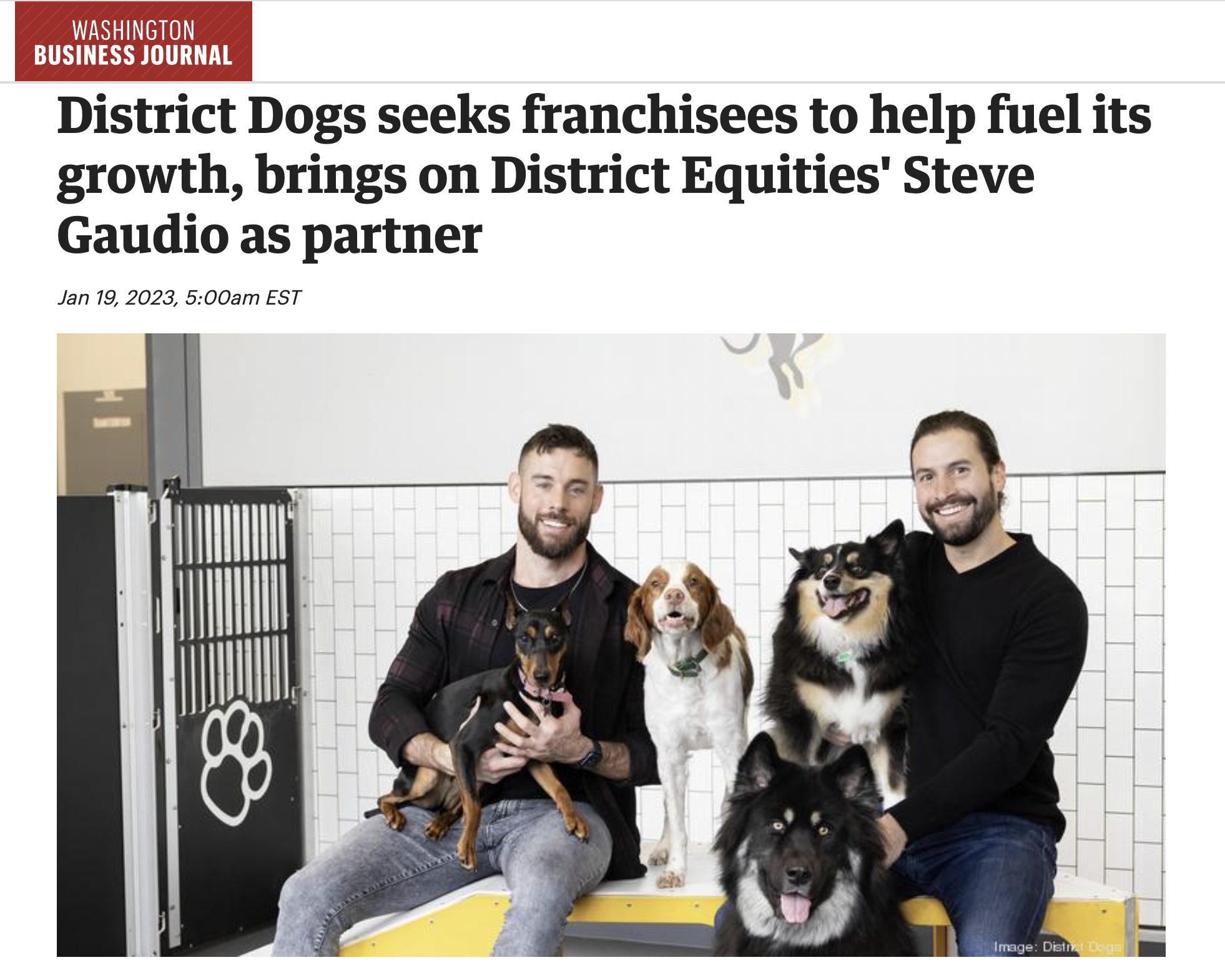 Jacob Hensley and Steve Gaudio District Dogs Franchising